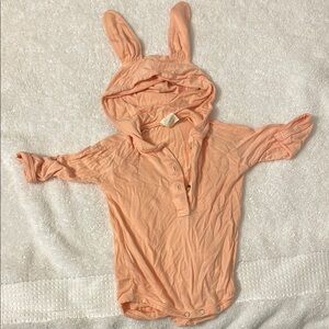 Peach Bunny Ear Kids One Piece